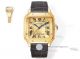 AAA replica Cartier Santos gold case grey leather strap mechanical couple watch (2)_th.jpg